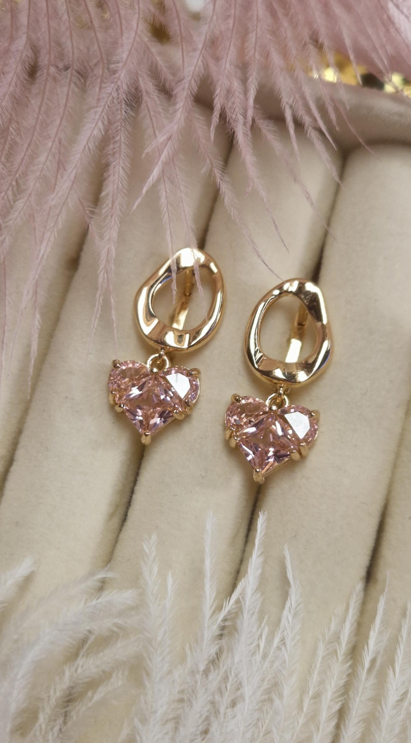 Krystallhjerte - rosa