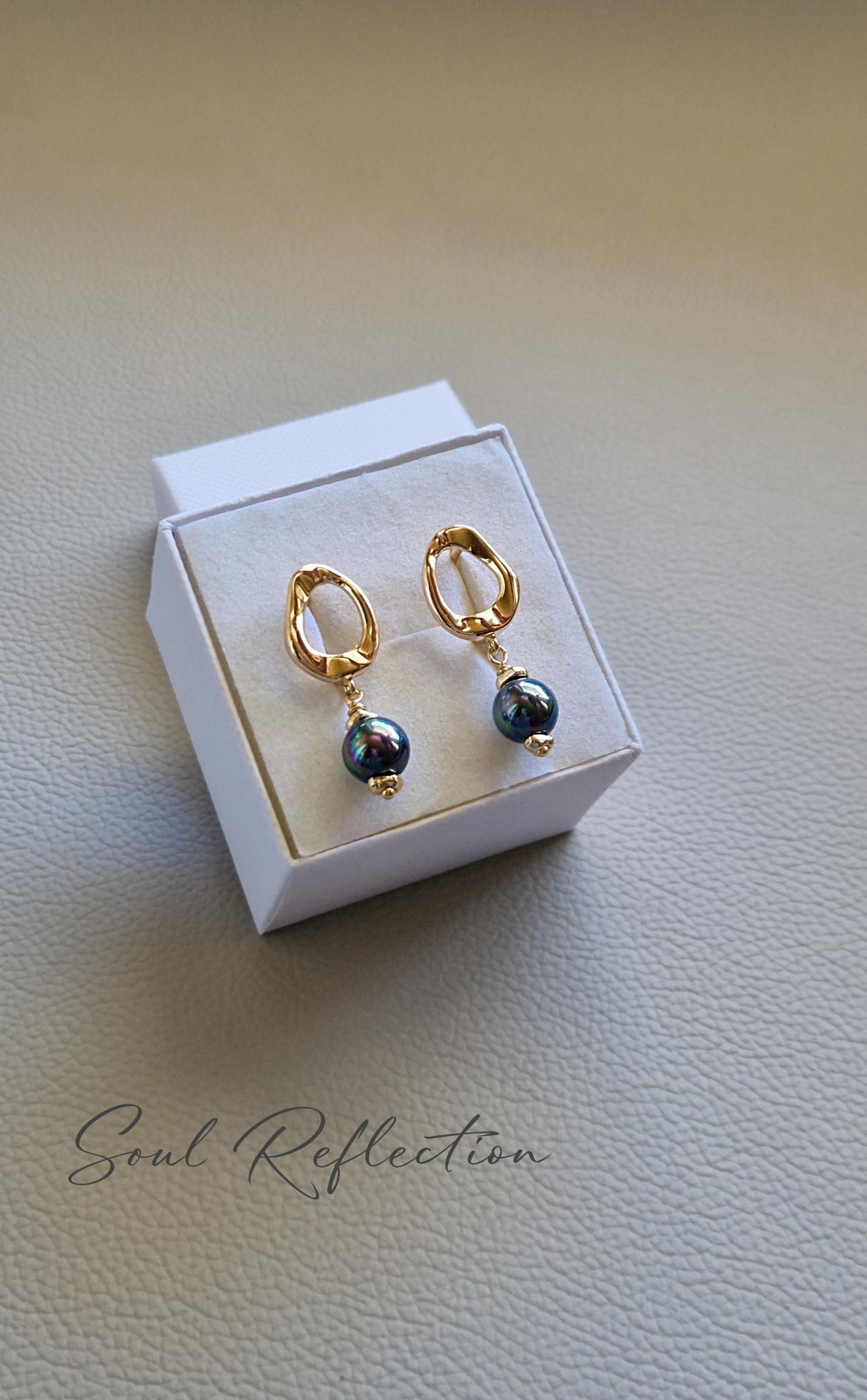 Black pearls - øredobber